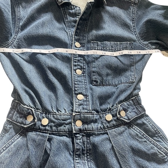 Universal Thread Denim Long Sleeve Romper Size 4 - Picture 8 of 14